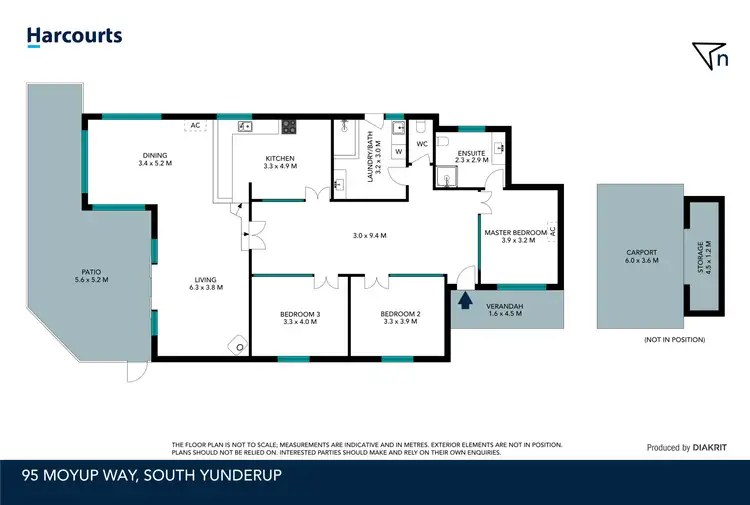 Floorplan of Homely house listing, 95 Moyup Way, South Yunderup WA 6208