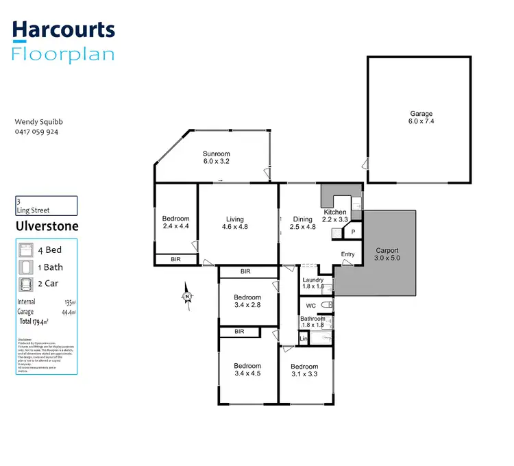 Floorplan of Homely house listing, 3 Ling Street, Ulverstone TAS 7315
