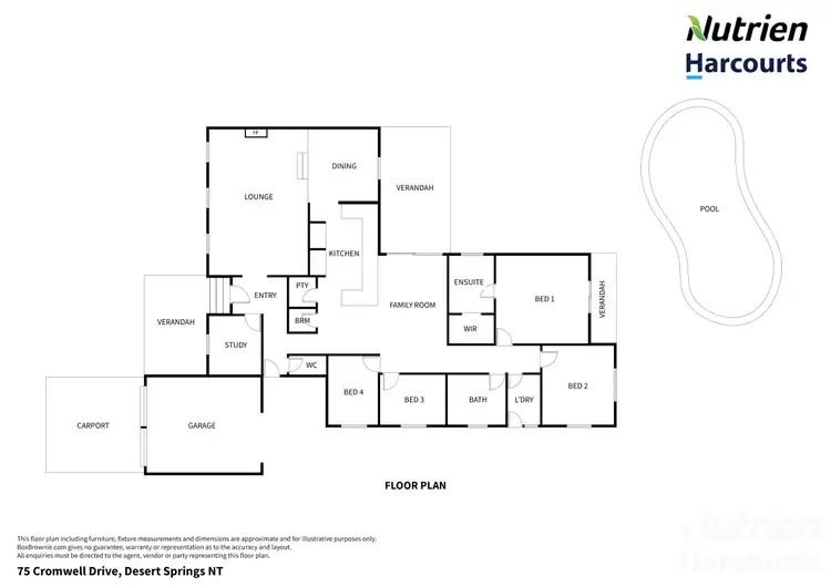 Floorplan of Homely house listing, 75 Cromwell Drive, Desert Springs NT 870