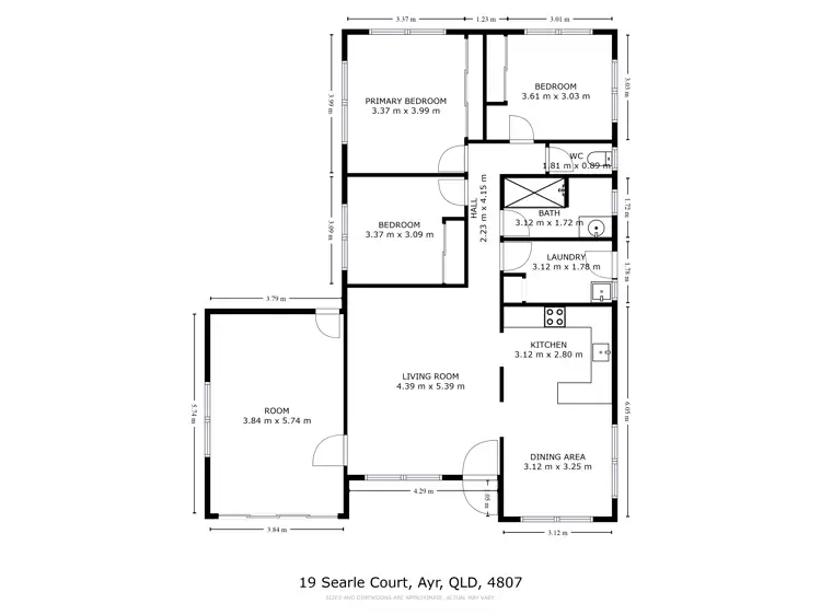 Floorplan of Homely house listing, 19 Searle Court, Ayr QLD 4807
