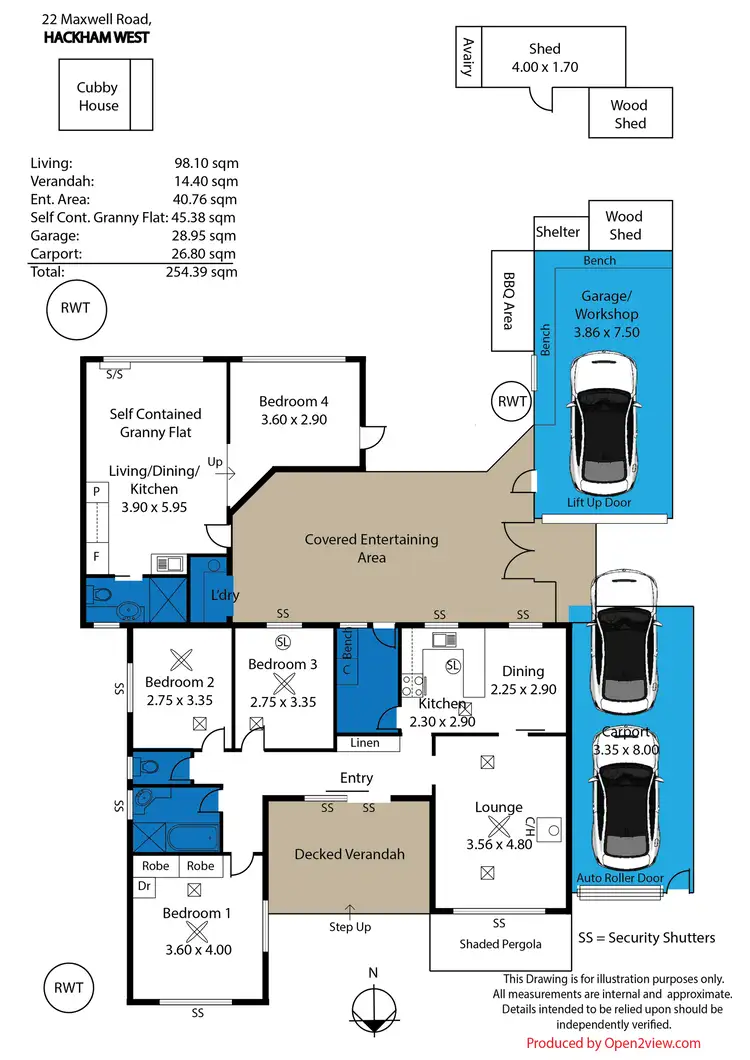 Floorplan of Homely house listing, 22 Maxwell Road, Hackham West SA 5163