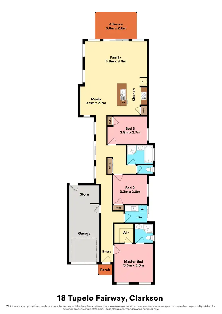 Floorplan of Homely house listing, 18 Tupelo Fairway, Clarkson WA 6030