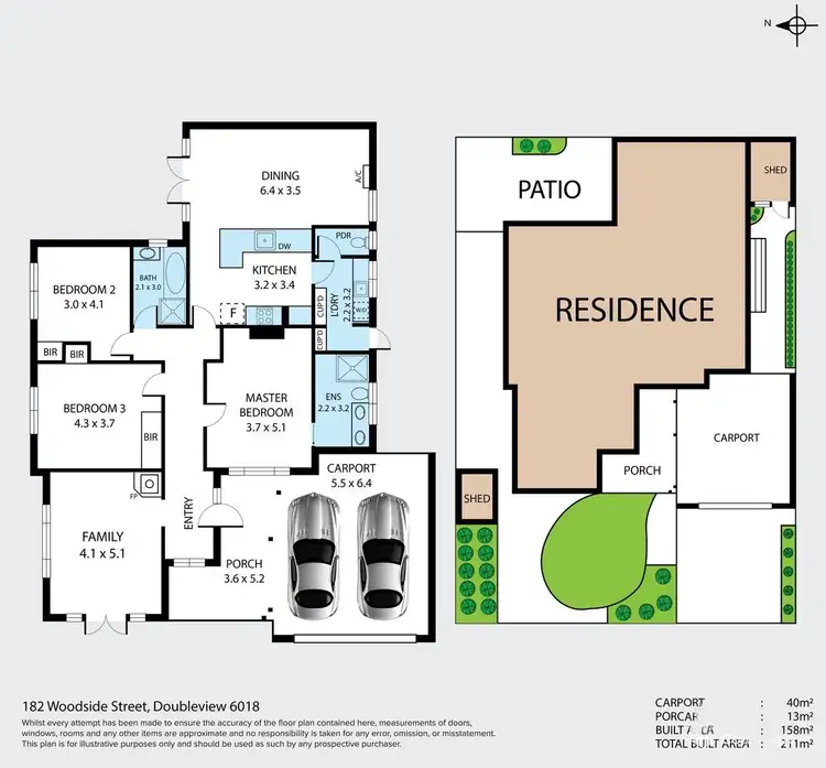 Floorplan of Homely house listing, 182 Woodside Street, Doubleview WA 6018