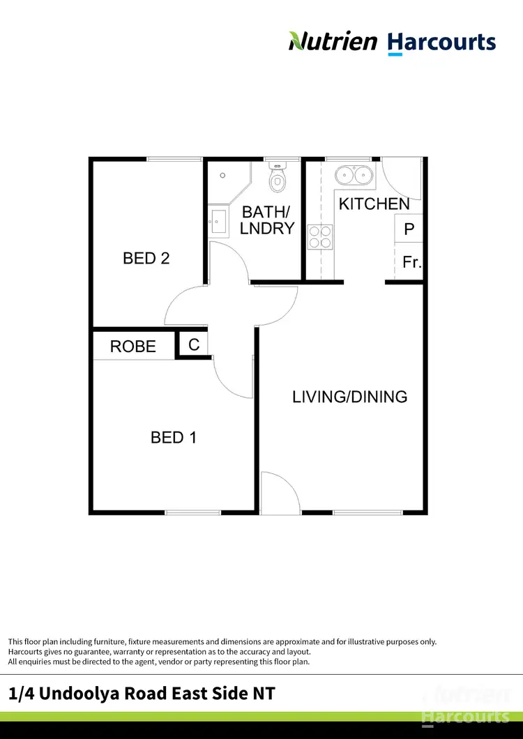 Floorplan of Homely unit listing, 1/4 Undoolya Road, East Side NT 870