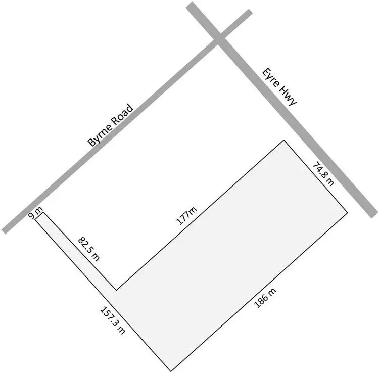 Floorplan of Homely land listing, 54 Eyre Highway, Wudinna SA 5652