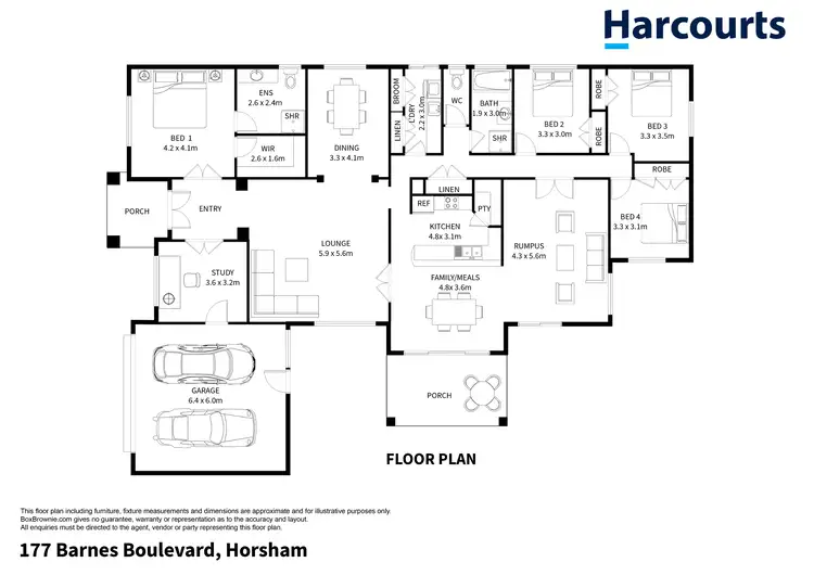 Floorplan of Homely house listing, 177 Barnes Boulevard, Horsham VIC 3400
