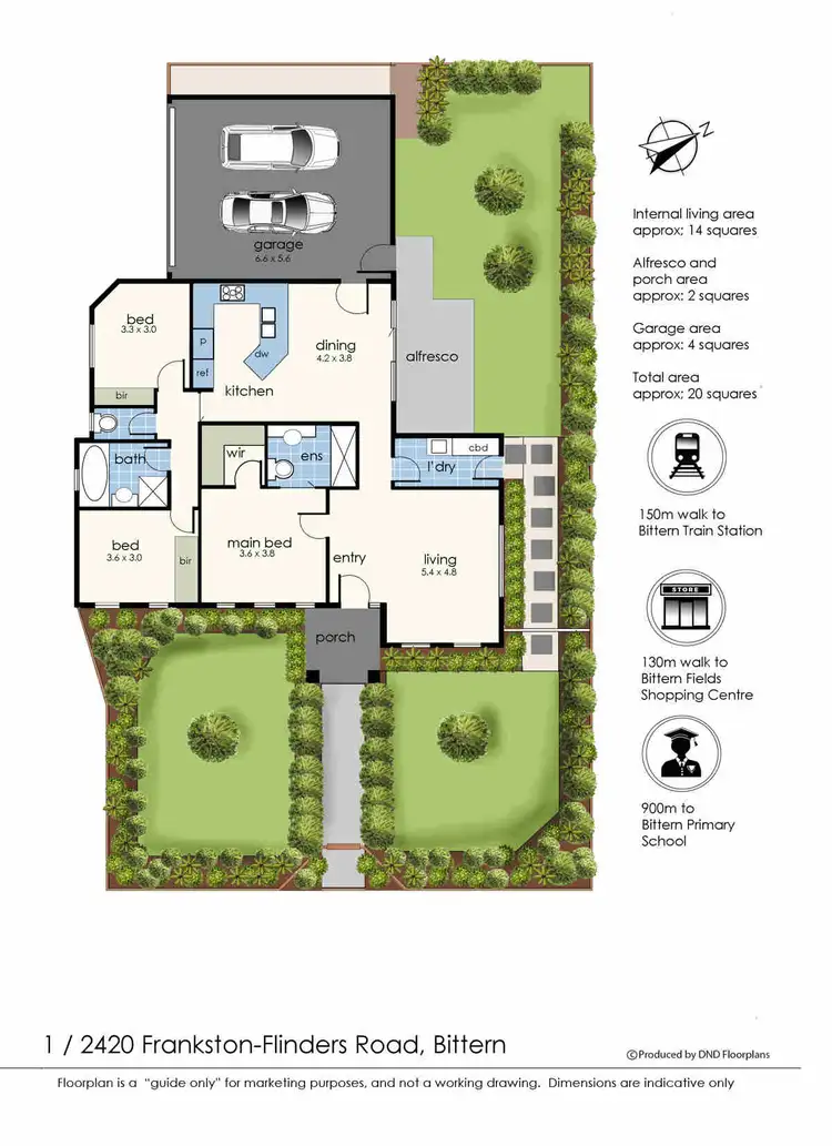 Floorplan of Homely unit listing, 1/2420 Frankston-Flinders Road, Bittern VIC 3918