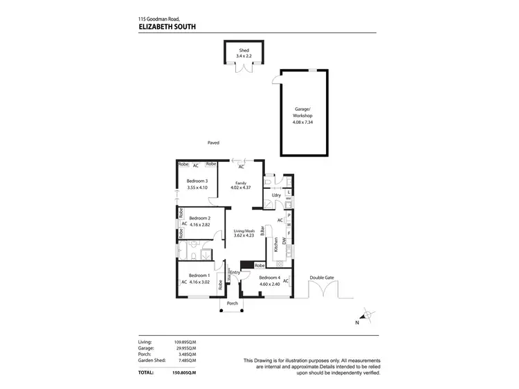 Floorplan of Homely house listing, 115 Goodman Road, Elizabeth South SA 5112
