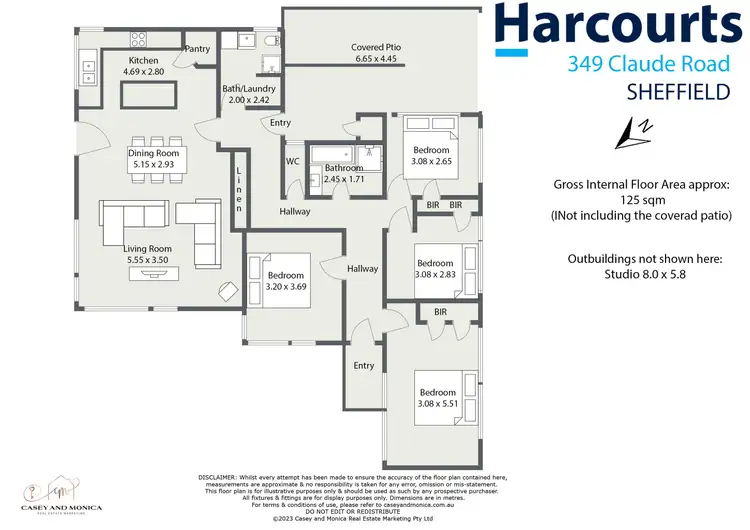 Floorplan of Homely house listing, 349 Claude Road, Sheffield TAS 7306