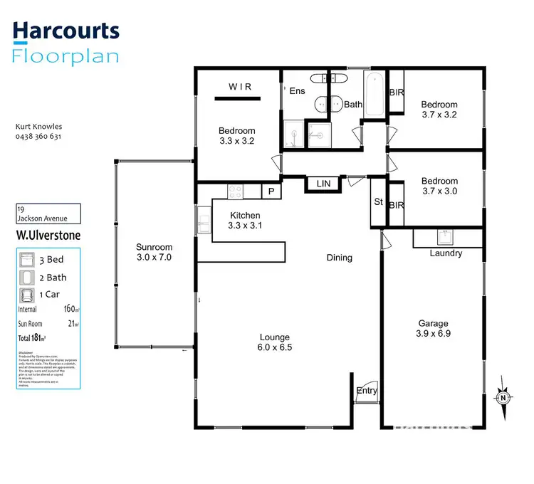 Floorplan of Homely house listing, 19 Jackson Avenue, West Ulverstone TAS 7315
