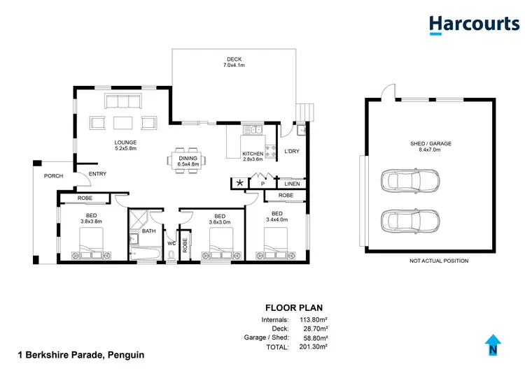 Floorplan of Homely house listing, 1 Berkshire Parade, Penguin TAS 7316