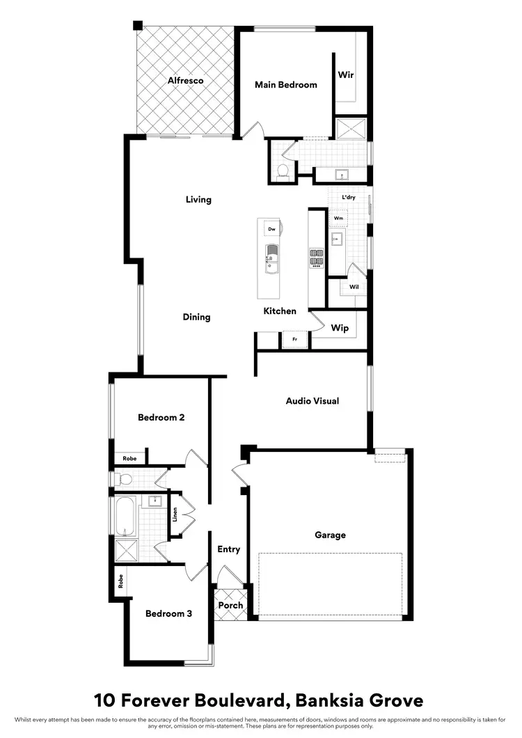 Floorplan of Homely house listing, 10 Forever Boulevard, Banksia Grove WA 6031