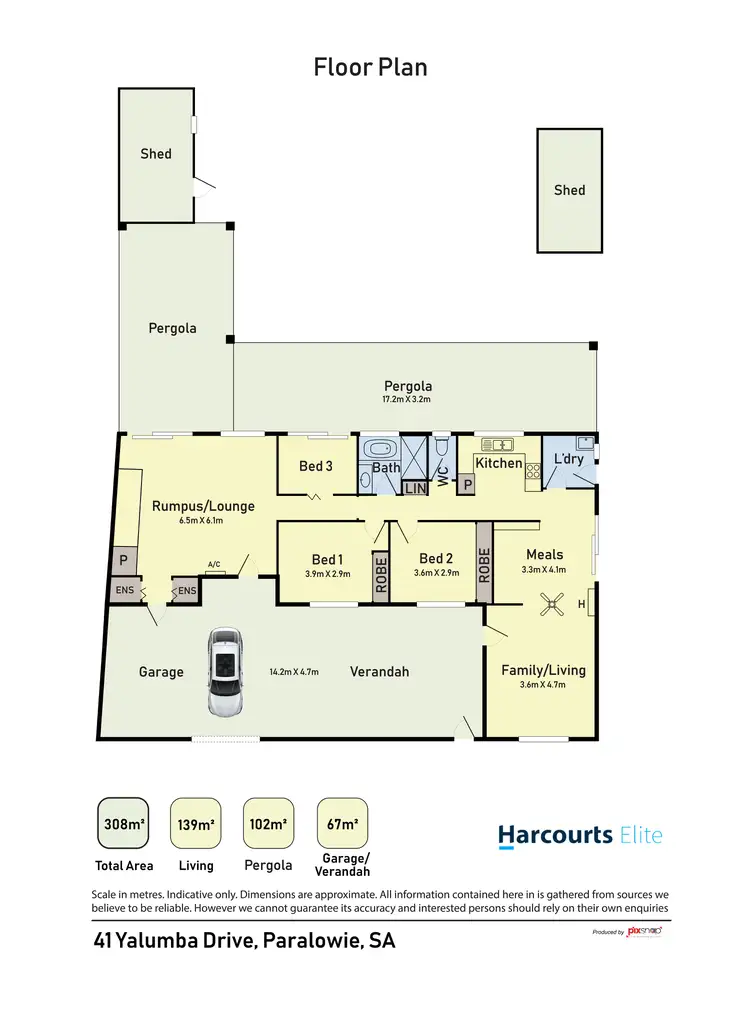 Floorplan of Homely house listing, 41 Yalumba Drive, Paralowie SA 5108