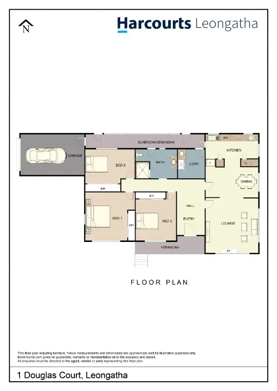 Floorplan of Homely house listing, 1 Douglas Court, Leongatha VIC 3953