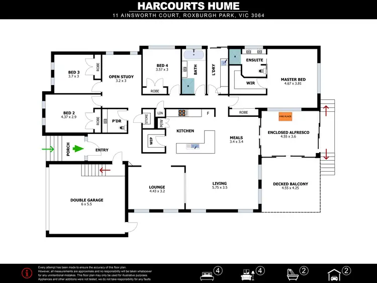 Floorplan of Homely house listing, 11 Ainsworth Court, Roxburgh Park VIC 3064