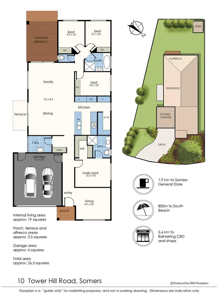 Floorplan of Homely house listing, 10 Tower Hill Road, Somers VIC 3927