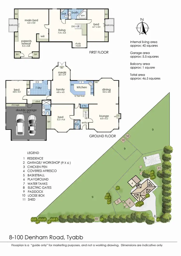Floorplan of Homely rural property listing, 98-100 Denham Road, Tyabb VIC 3913