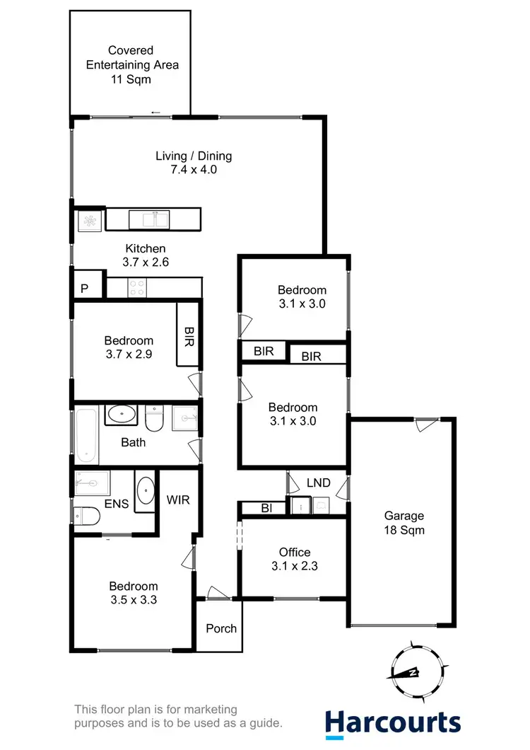 Floorplan of Homely house listing, 23 Monteith Crescent, Bagdad TAS 7030