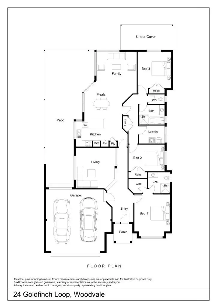 Floorplan of Homely house listing, 24 Goldfinch Loop, Woodvale WA 6026