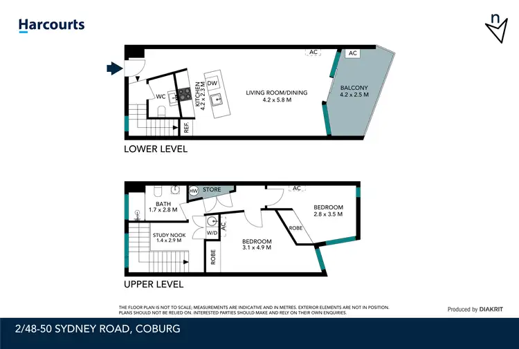 Floorplan of Homely apartment listing, 2/48-50 Sydney Road, Coburg VIC 3058