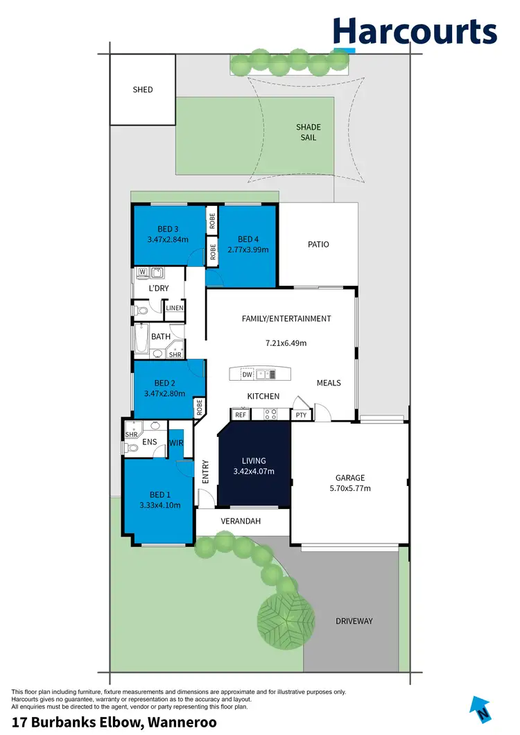 Floorplan of Homely house listing, 17 Burbanks Elbow, Wanneroo WA 6065