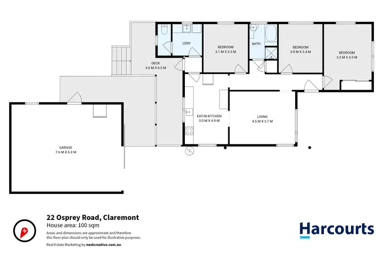 Floorplan of Homely house listing, 22 Osprey Road, Claremont TAS 7011