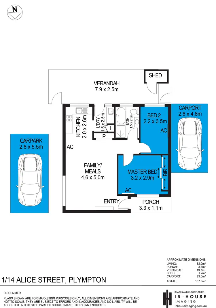 Floorplan of Homely unit listing, 1/14 Alice Street, Plympton SA 5038