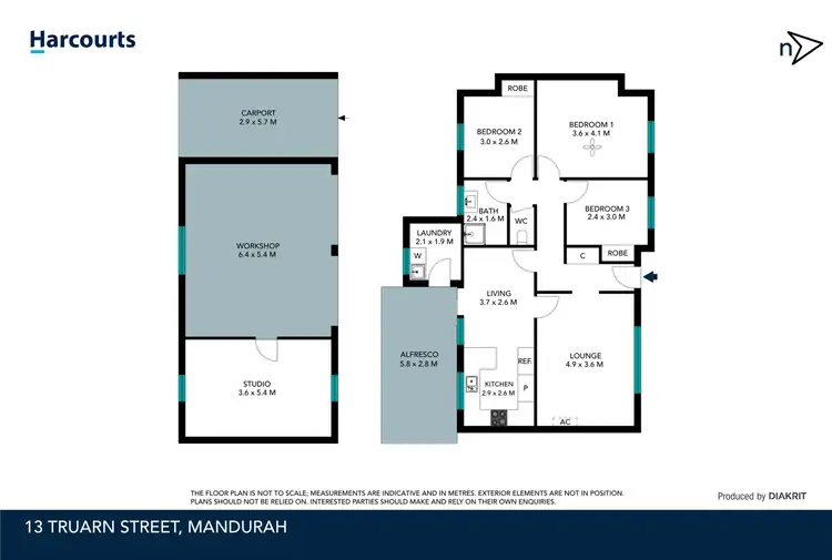 Floorplan of Homely house listing, 13 Truarn Street, Mandurah WA 6210
