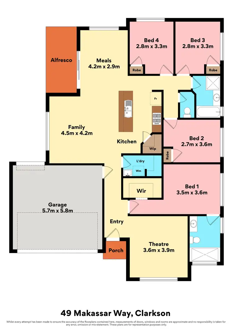 Floorplan of Homely house listing, 49 Makassar Way, Clarkson WA 6030