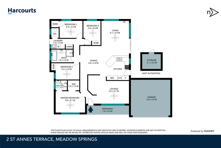 Floorplan of Homely house listing, 2 St Annes Terrace, Meadow Springs WA 6210