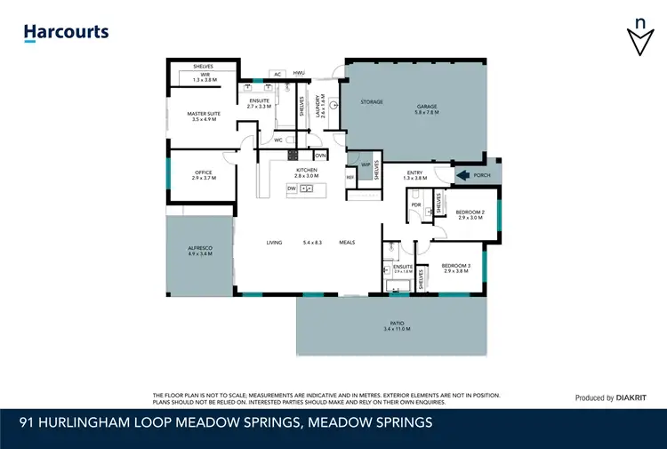 Floorplan of Homely house listing, 91 Hurlingham Loop, Meadow Springs WA 6210