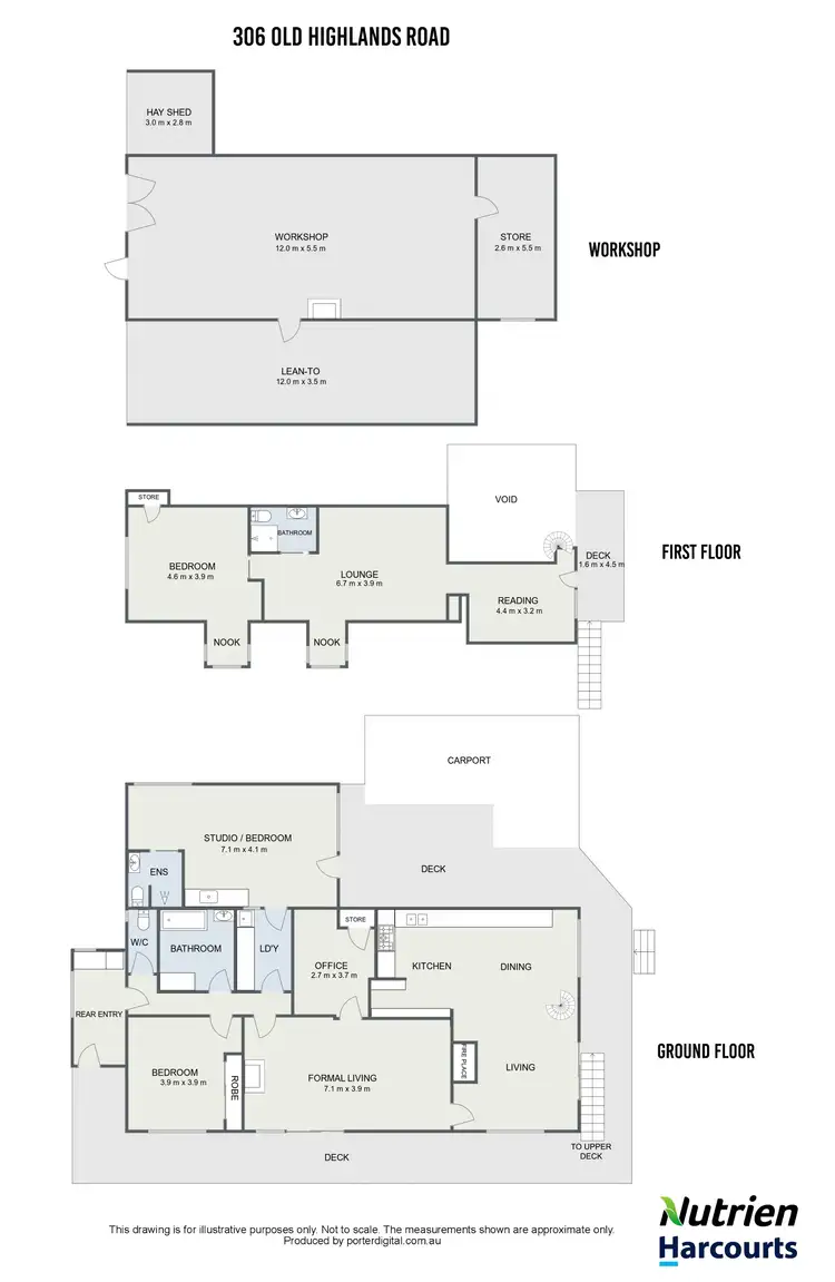 Floorplan of Homely rural property listing, 306 Old Highlands Road, Highlands VIC 3660