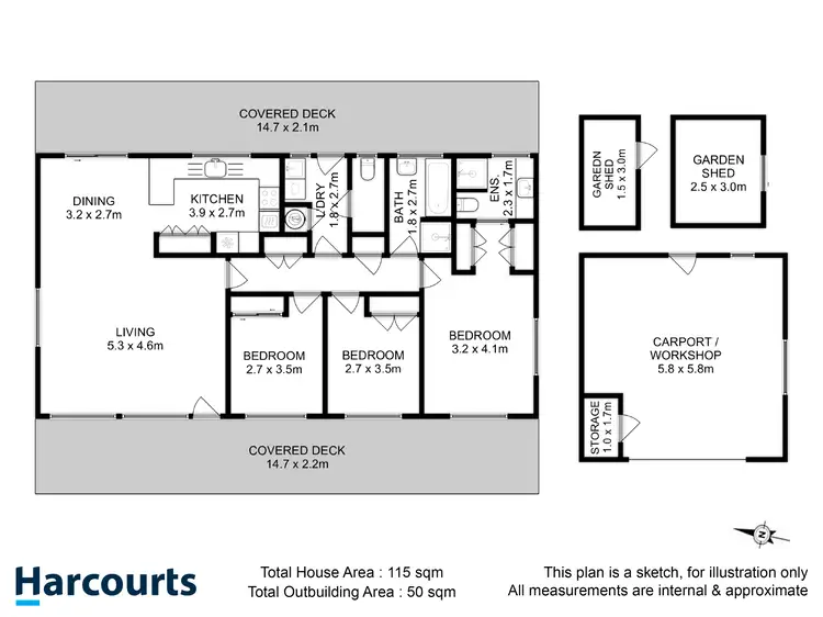 Floorplan of Homely house listing, 1 Helms Road, Gardners Bay TAS 7112