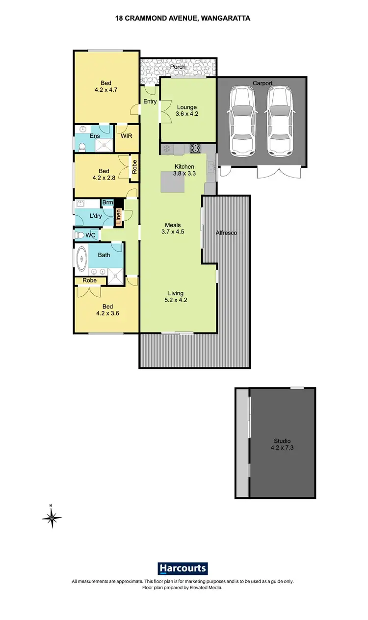 Floorplan of Homely house listing, 18 Cramond Avenue, Wangaratta VIC 3677