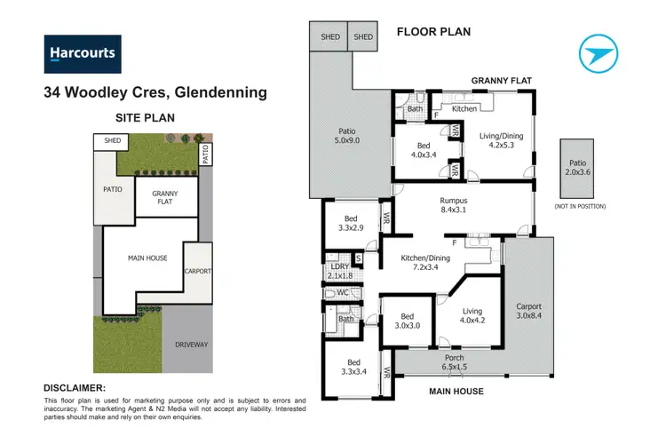 Floorplan of Homely house listing, 34 Woodley Crescent, Glendenning NSW 2761