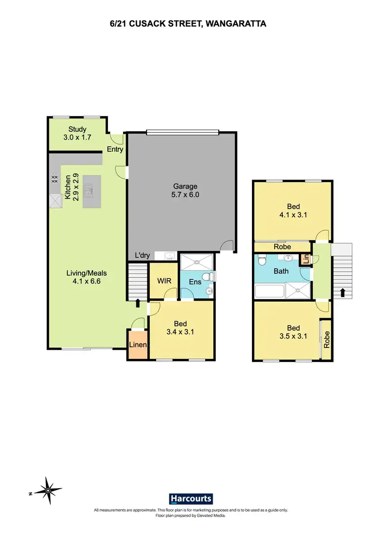 Floorplan of Homely townhouse listing, 6/21 Cusack Street, Wangaratta VIC 3677