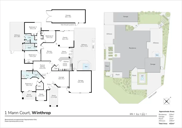 Floorplan of Homely house listing, 1 Mann Court, Winthrop WA 6150