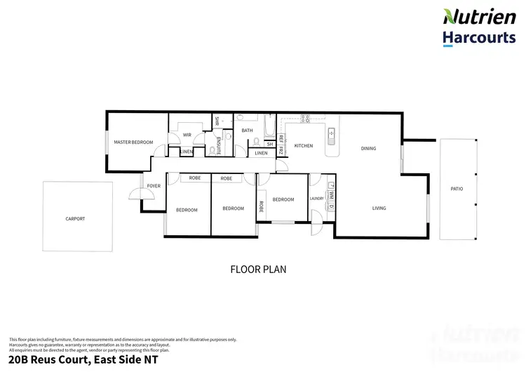 Floorplan of Homely semi-detached listing, 20B Reus Court, East Side NT 870