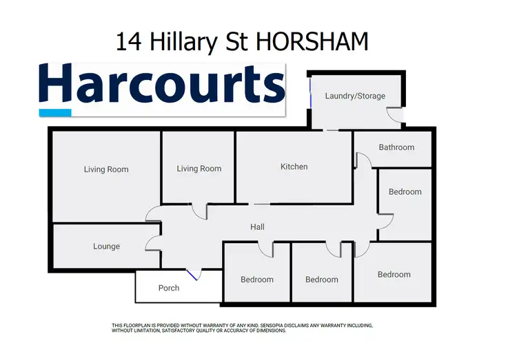 Floorplan of Homely house listing, 14 Hillary Street, Horsham VIC 3400