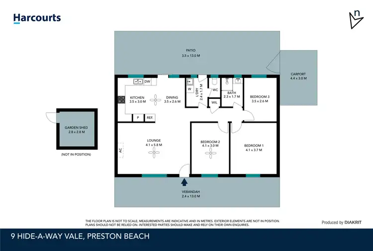 Floorplan of Homely house listing, 9 Hide-A-Way Vale, Preston Beach WA 6215