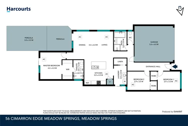 Floorplan of Homely house listing, 56 Cimarron Edge, Meadow Springs WA 6210