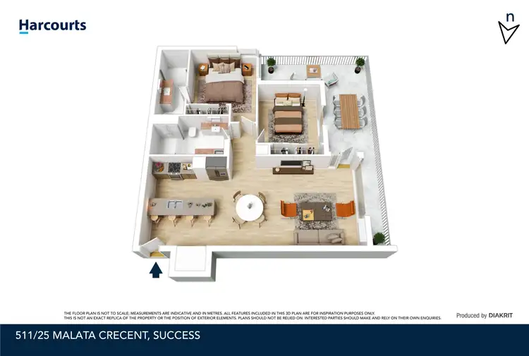 Floorplan of Homely house listing, 511/25 Malata Crescent, Success WA 6164
