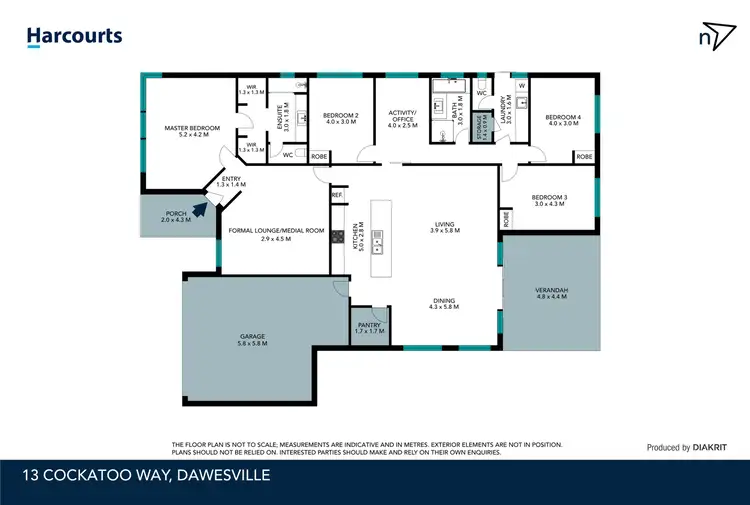 Floorplan of Homely house listing, 13 Cockatoo Way, Dawesville WA 6211