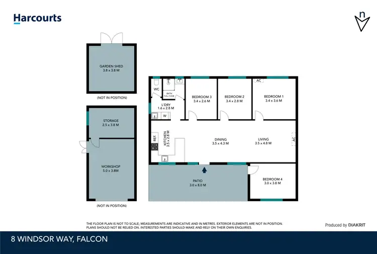 Floorplan of Homely house listing, 8 Windsor Way, Falcon WA 6210