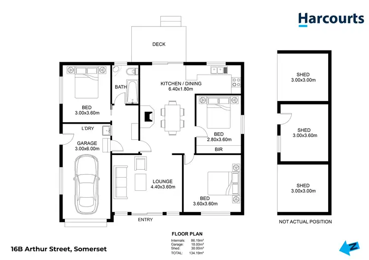 Floorplan of Homely house listing, 16B Arthur Street, Somerset TAS 7322