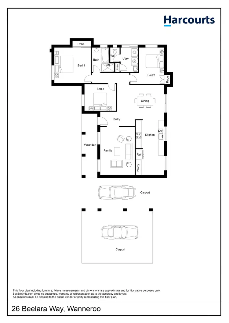 Floorplan of Homely house listing, 26 Beelara Way, Wanneroo WA 6065
