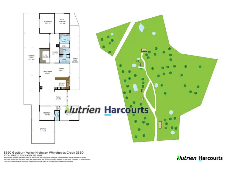 Floorplan of Homely rural property listing, 8590 Goulburn Valley Highway, Whiteheads Creek VIC 3660