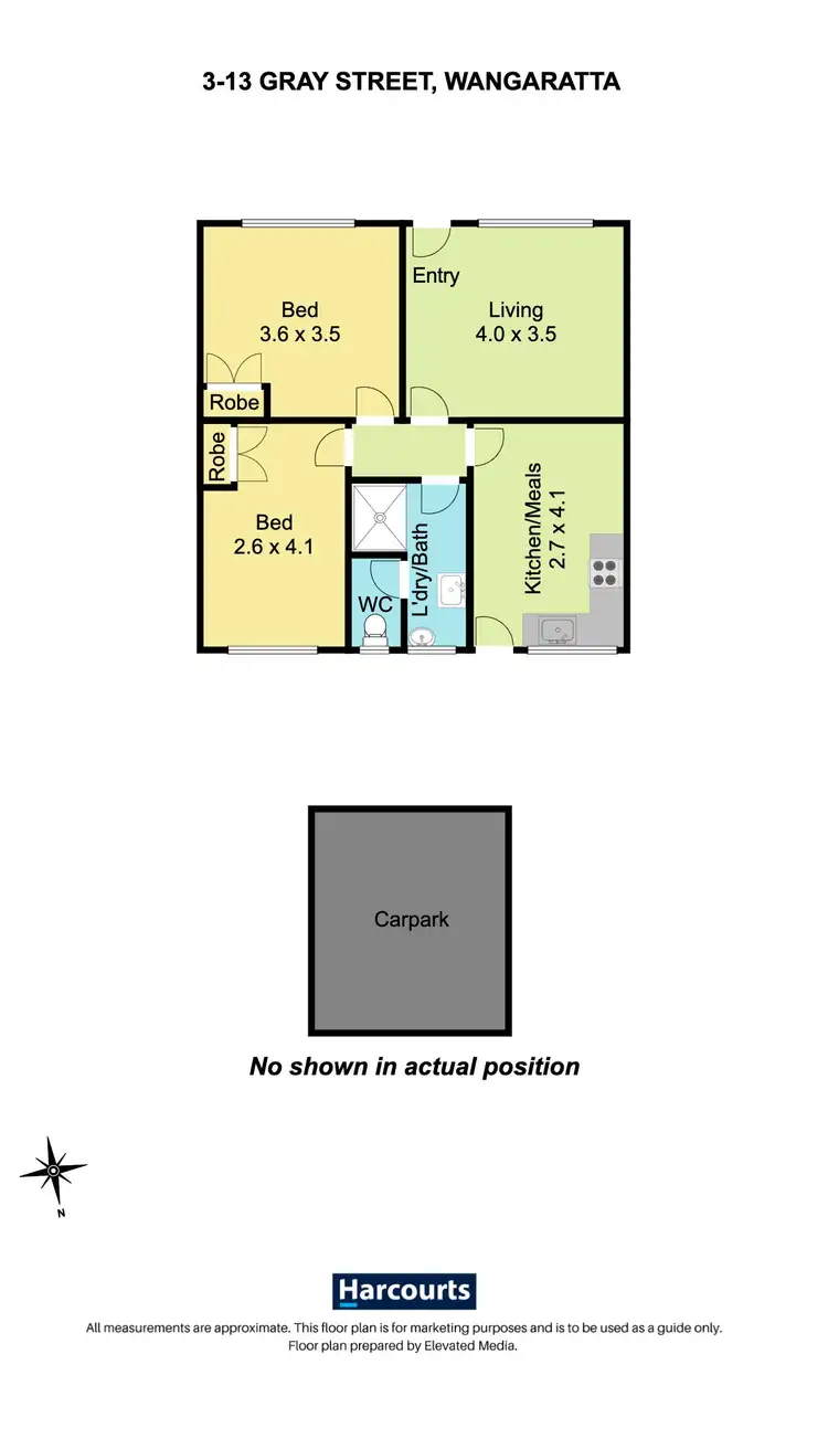 Floorplan of Homely unit listing, 3/13-15 Gray Street, Wangaratta VIC 3677