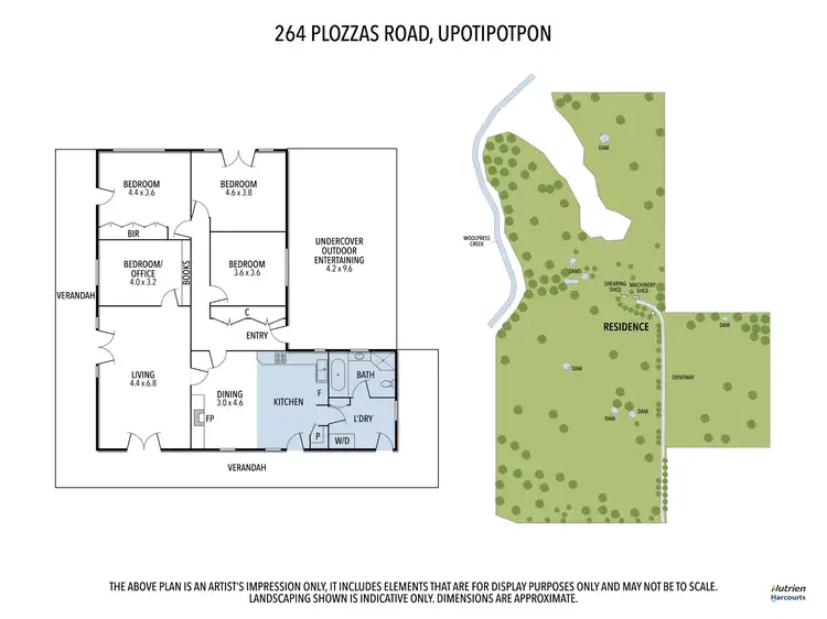 Floorplan of Homely rural property listing, 264 Plozzas Road, Upotipotpon VIC 3669