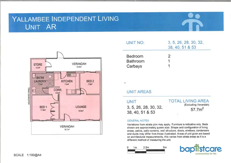 Floorplan of Homely retirement listing, Villa 28/2 Fenton Street, Mundaring WA 6073